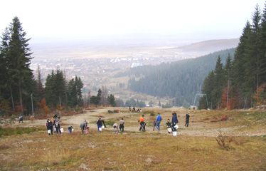 Vödrökkel hordták ki a pálya szélére a köveket. A szerző felvétele