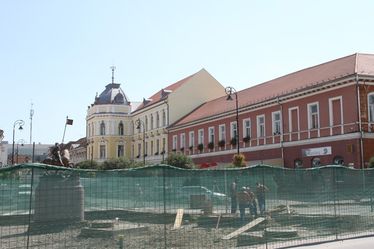 Költöztetés előtt a Szent György-szobor. Albert Levente felvétele