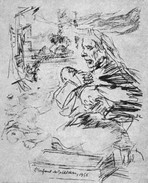 Oskar Kokoschka (Ausztria): „L’Enfant de Bethléem, 1956”