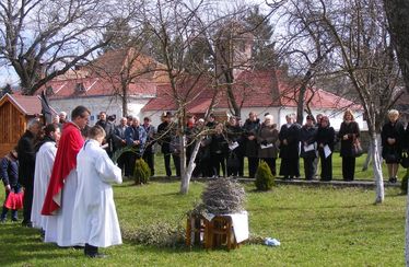 A templomkertben került sor a barkaszentelésre