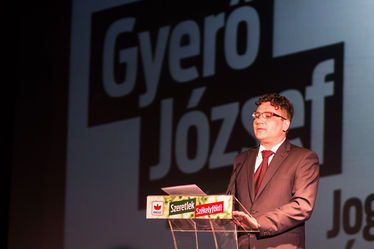 Gyerő József a kovásznai kampányindítón. Kocsis B. János felvétele