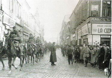 Magyar huszárok Bukarestben