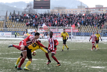 A piros-fehér mezesek legutóbb a Brassói FC vendégeként léptek pályára a bajnokság 20. fordulójában. Fotó: Henning János