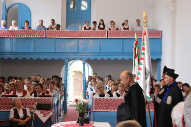 Megemlékezés a kisbaconi református templomban. A szerző felvételei