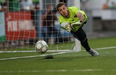 Fejér Béla bravúros védésekkel segítette aranyéremhez Kárpátalja csapatát. Fotó:  Facebook/Confederation of Independent Football Associations