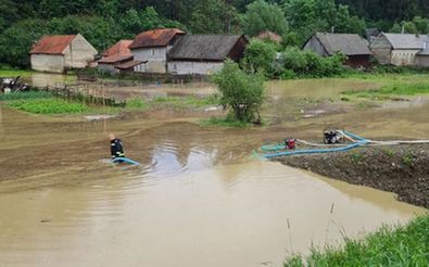 Júniusi árvíz a Bodzavidéken.  Fotó: ISU Covasna