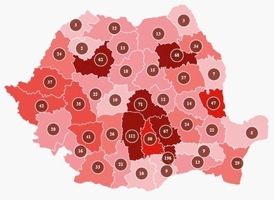 Az új esetek száma megyébként. Fotó: casajurnalistului.ro