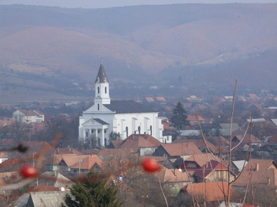 Gelence madártávlatból. A szerző felvétele