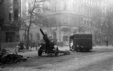 Budapesti utcakép. Fotó: Fortepan / Gödér Hajnal