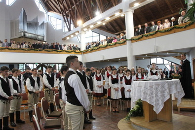 A belvárosi református templomban huszonkilencen konfirmáltak. Fotó: Albert Levente