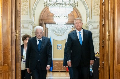 Sergio Mattarella és Klaus Iohannis. Fotó: presidency.ro