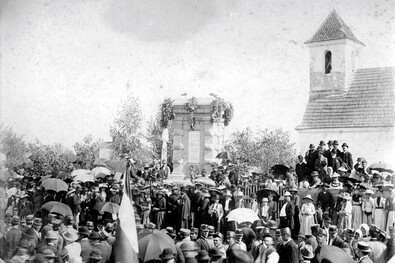 Gábor Áron síremlékének avatóünnepsége 1892. július 31-én. Fotó: A Székely Nemzeti Múzeum fotótékája