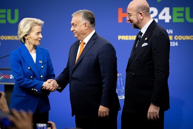 Ursula von der Leyen, Orbán Viktor és Charles Michel Budapesten. Fotó: Facebook / Orbán Viktor