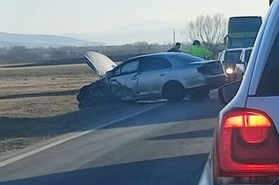  A Lemhény és Nyujtód közötti baleset. Fotó: Facebook / Kézdivásárhelyi közlekedési INFO